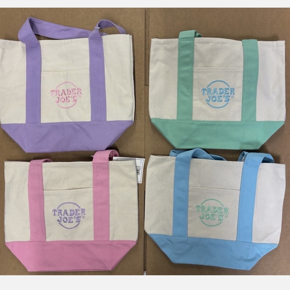 Trader Joe’s Mini Pastel Canvas Tote Bags